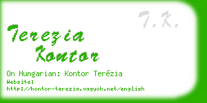 terezia kontor business card