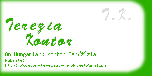 terezia kontor business card